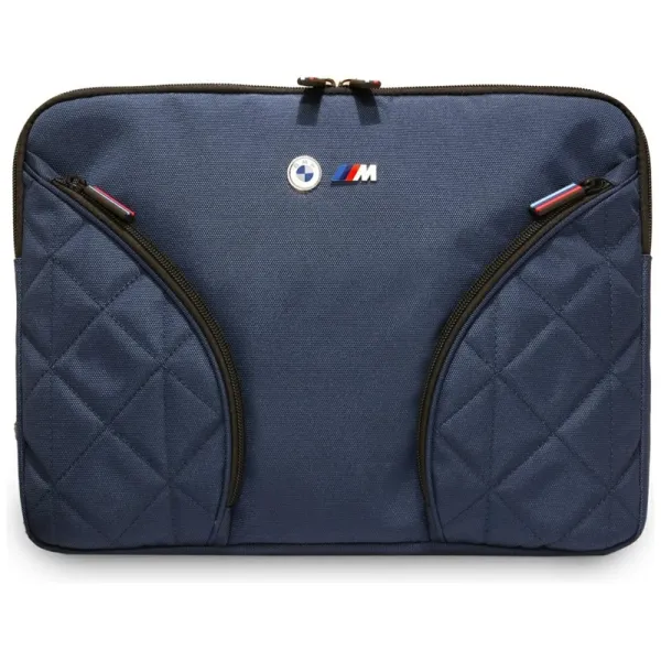BMW Nylon Pockets & Metal Logo - 14" Notebook Case (Navy Blue)