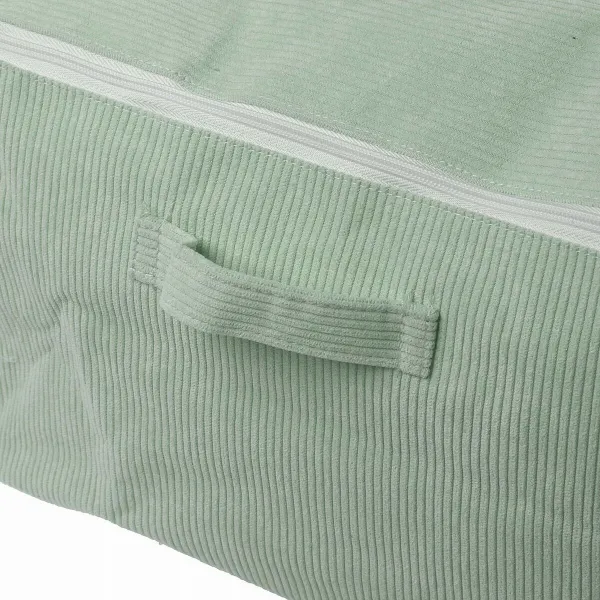 Uzglabāšanas Kaste Versa Corduroy 38 x 26 x 26 cm Zaļš