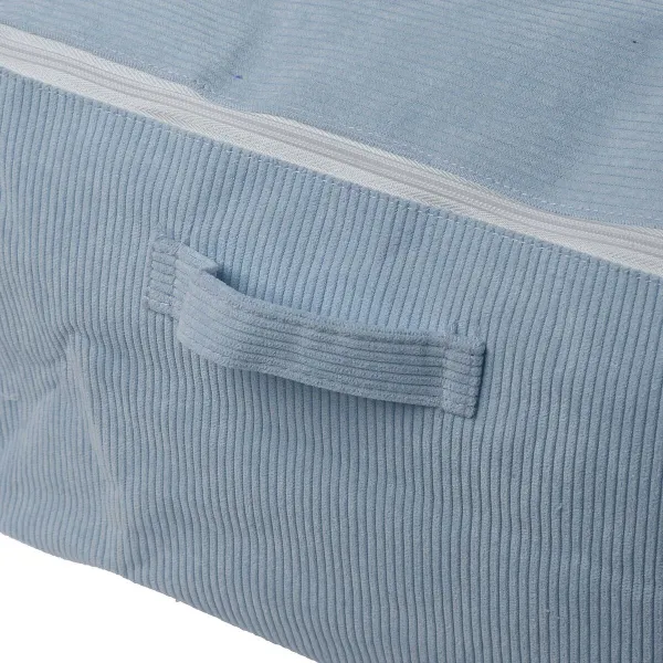 Storage Box Versa Corduroy 38 x 26 x 26 cm Blue