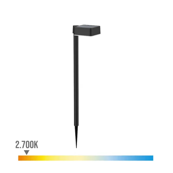 Saules dārza stabs Philips Vynce 1,5 W 10,5 x 13,5 x 54 cm Melns Plastmasa Kvadrāta (2700 K) (Silts balts) (1 gb.)