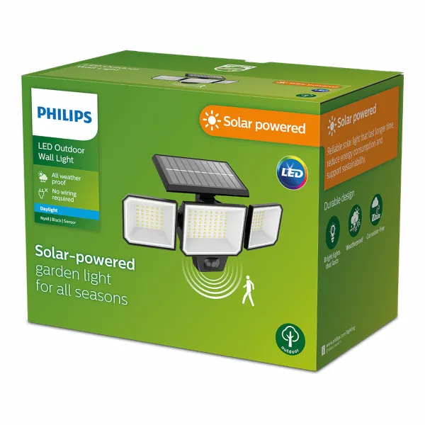 Солнечный фокус Philips 8,7 W 5000 K 29 x 11,7 x 16,8 cm Чёрный Солнечный