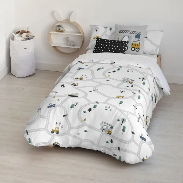 Nordic cover Kids&Cotton Brail White 180 x 220 cm