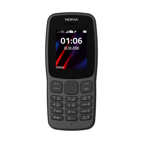 Смартфоны Nokia 106 1,8" mediatek 6261d 4 MB Чёрный