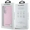 Karl Lagerfeld Saffiano Full Wrapped Elongated Metal Logo MagSafe - Case for Samsung Galaxy S25+ (pink)