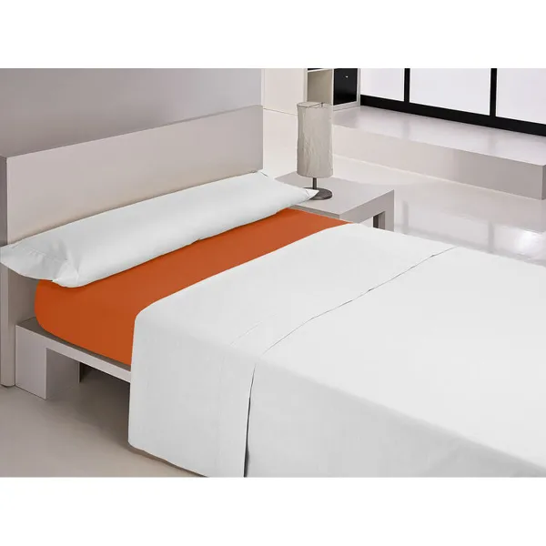 Fitted bottom sheet Happy Home MIX COLORS Orange Super king 200 x 200 + 30 cm