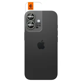Spigen Optik Pro GLAS.TR EZ Fit Camera Protector 2-Pack - Glass Lens Protector for iPhone 16 / 16 Plus / 17 (2 pcs) (Green)