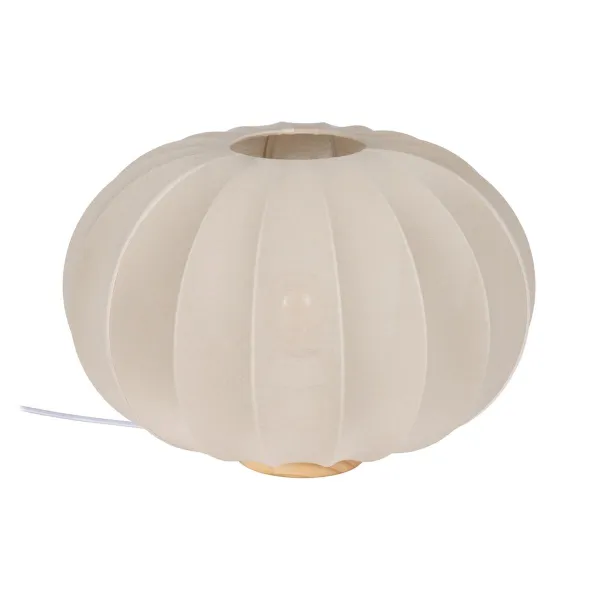Stalinė lempa Rusvai gelsva Natūralus Medvilnė Medžio Metalinis 60 W 220-240 V 40 x 40 x 28,5 cm