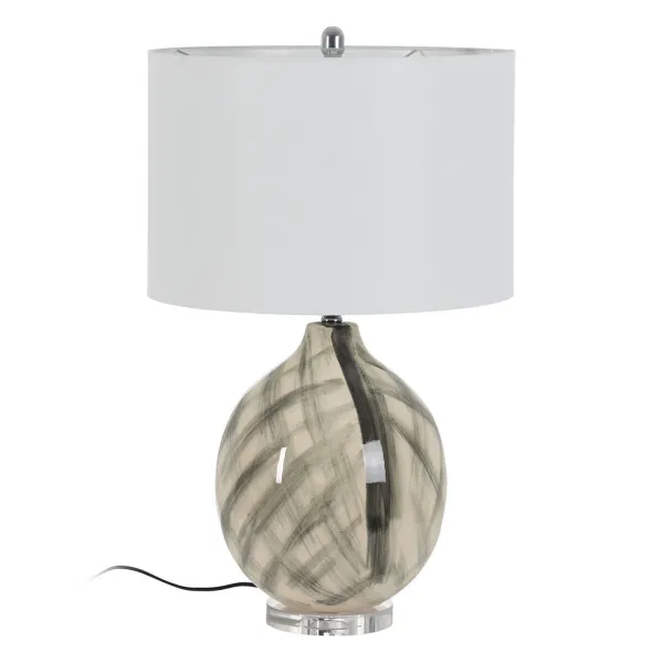 Galda lampa Balts Melns Metāls Keramika Stikls 60 W 220-240 V 45 x 45 x 73 cm