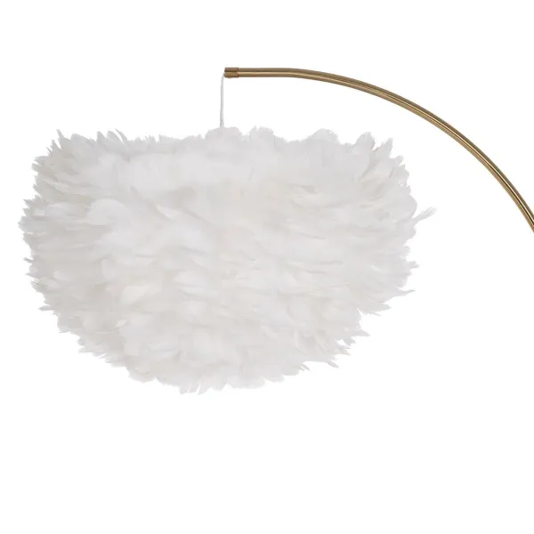 Lubinis šviestuvas Balta Auksinis Metalinis Pluksnos 60 W 220-240 V 68 x 40 x 175 cm