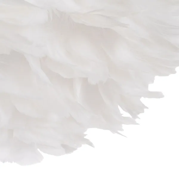 Floor Lamp White Golden Metal Feathers 60 W 220-240 V 68 x 40 x 175 cm