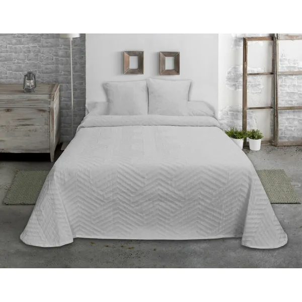 Vuodepeite (viltti) Hosteline ESPIGA Pearl Gray Sänky 135 (1 Kappaletta)