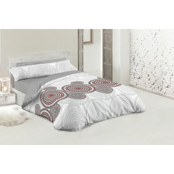 Duvet cover set Hosteline ZARCO Grey Single 2 Pieces