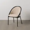 Dining Chair Black Beige 54 x 47,5 x 82,3 cm