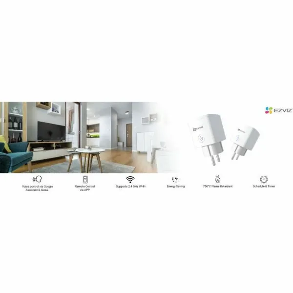 Älypistorasia Ezviz T30 Valkoinen 2300 W 7 x 11 x 7 cm 6 x 6 x 11 cm 86 mm 51 x 51 x 85 cm 220 V 220-240 V