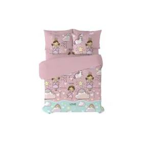 Pussilakanasetti Pierre Cardin Morgana Pinkki Sänky 90 3 Kappaletta