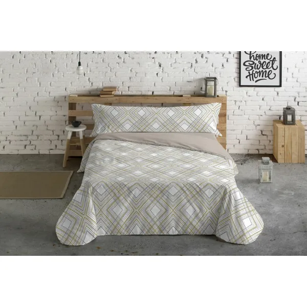 Pussilakanasetti Hosteline Lineas Beige Sänky 135 3 Kappaletta