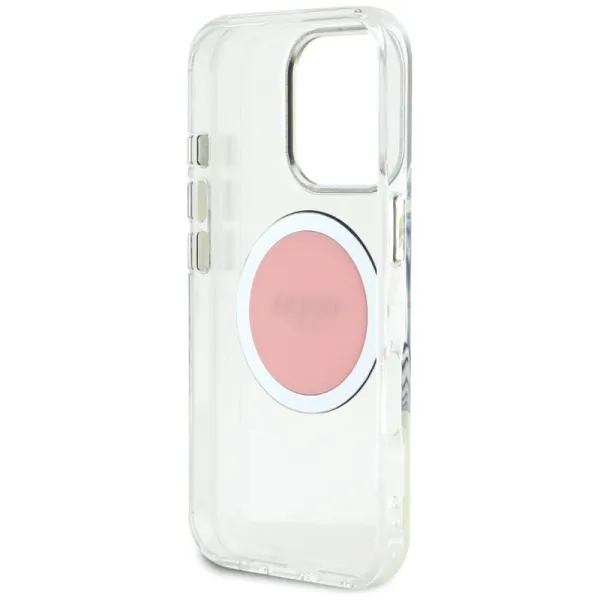 Guess IML Metal Colored Circle Classic Logo MagSafe - Case for iPhone 16 Pro Max (pink)