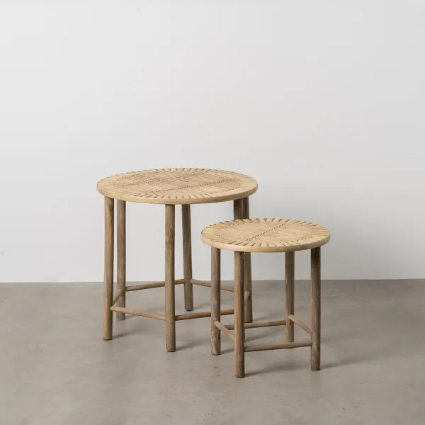 Mazs galdiņš Dabisks Bambuss 50 x 50 x 48 cm 38,5 x 38,5 x 40 cm 2 Daudzums (2 gb.)