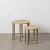Side table Natural Bamboo 50 x 50 x 48 cm 38,5 x 38,5 x 40 cm 2 Pieces (2 Units)
