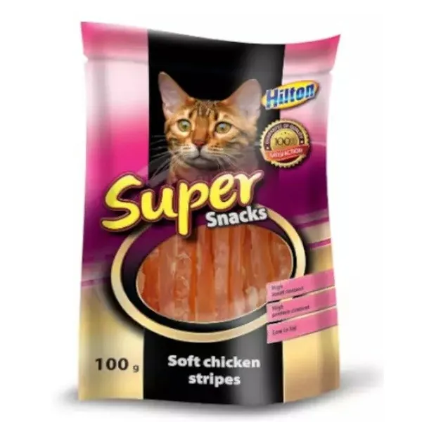 Snack for Cats Hilton Soft chicken stripes Cālis 100 g