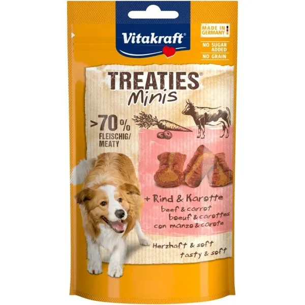 Užkandis šunims Vitakraft Treaties Minis Beef and carrot Jautiena