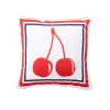 Подушка Benetton Белый Красный вишня 40 x 40 cm Квадратный