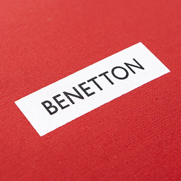 Подушка Benetton Белый Красный вишня 40 x 40 cm Квадратный