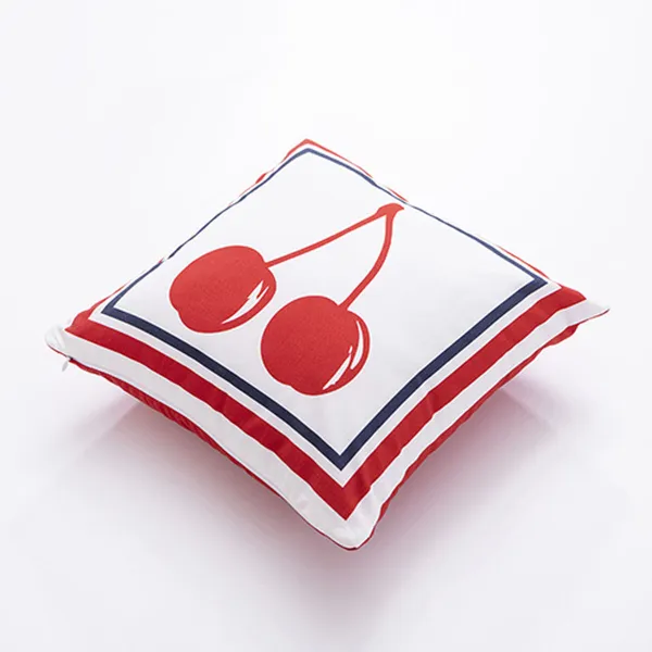 Подушка Benetton Белый Красный вишня 40 x 40 cm Квадратный