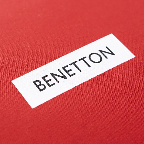Подушка Benetton Белый Красный вишня 40 x 40 cm Квадратный