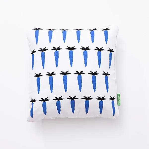 Cushion Benetton Blue White Carrot 40 x 40 cm