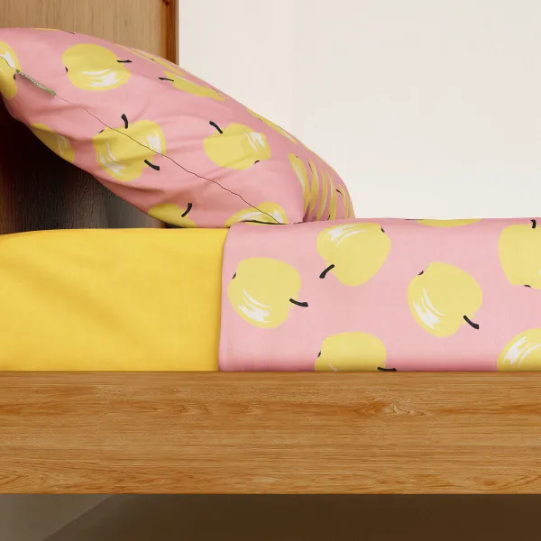 Bedding set Benetton Yellow Pink Apple 4 Pieces