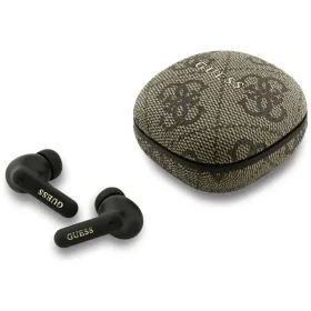 Guess 4G Classic Metal Logo - Bluetooth TWS ENC sluchátka + nabíjecí pouzdro (Hnìdá)