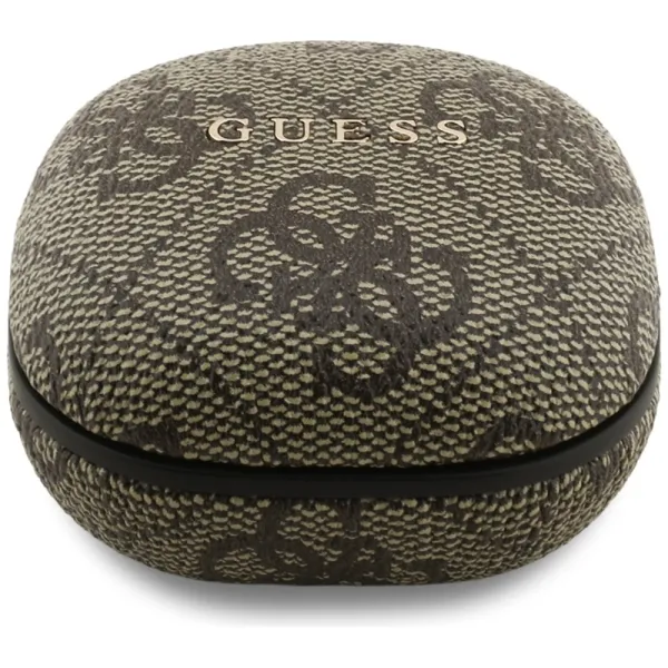 Guess 4G Classic Metal Logo - Bluetooth TWS ENC sluchátka + nabíjecí pouzdro (Hnìdá)
