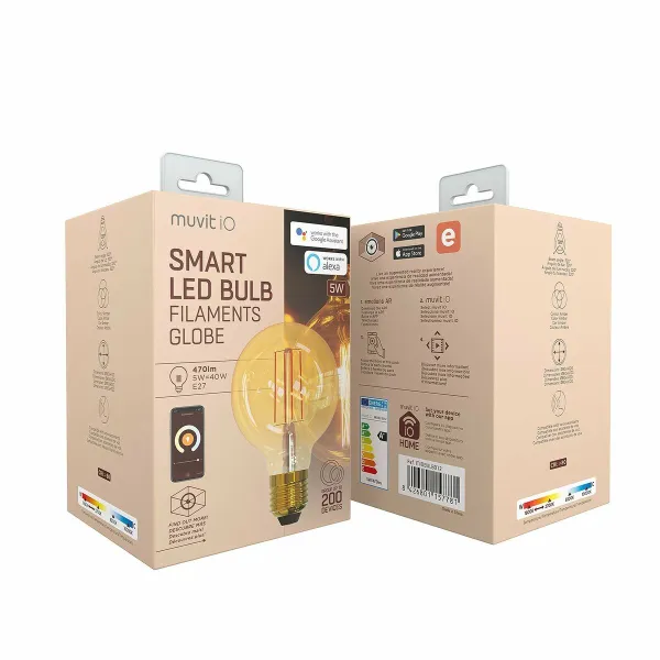 Gudra Spuldze Muvit iO 5 W E27 1800 K 2700 K 480 Lm Wi-Fi
