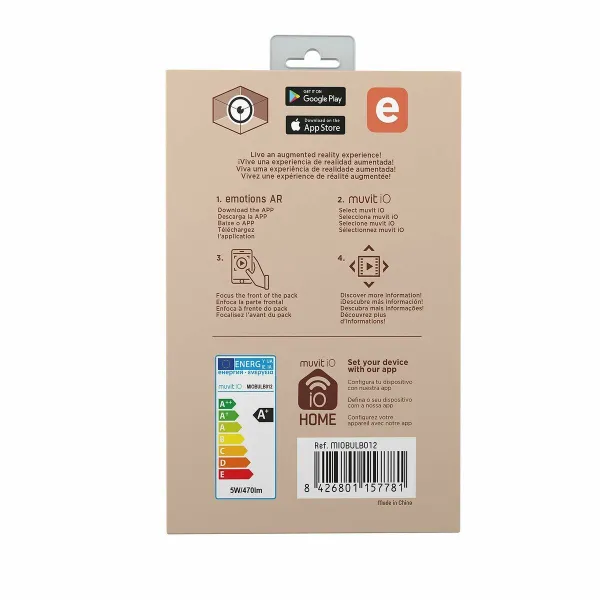 Gudra Spuldze Muvit iO 5 W E27 1800 K 2700 K 480 Lm Wi-Fi