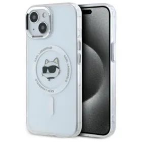 Karl Lagerfeld IML Metal Choupette Head MagSafe - Case for iPhone 15 (White)