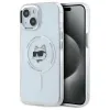 Karl Lagerfeld IML Metal Choupette Head MagSafe - Case for iPhone 15 (White)