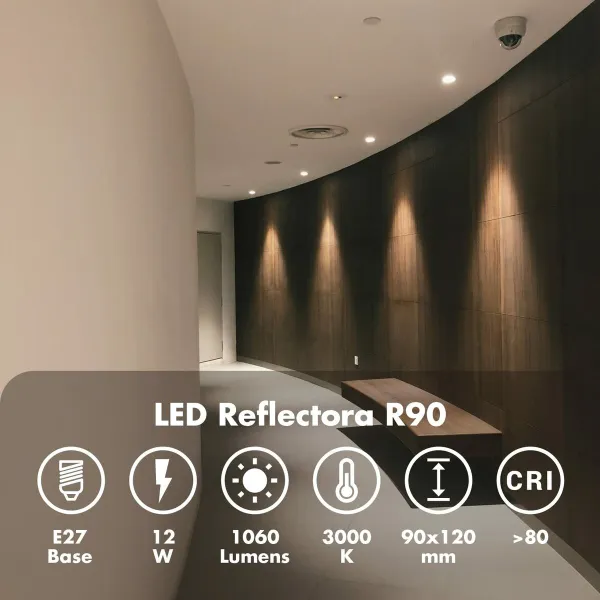 LED lemputė Silver Electronics 999007 R90 E27 Pilka 12 W 3000K