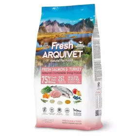 Lopbarība Arquivet Salmon fresco con pavo Laša krāsas 10 kg