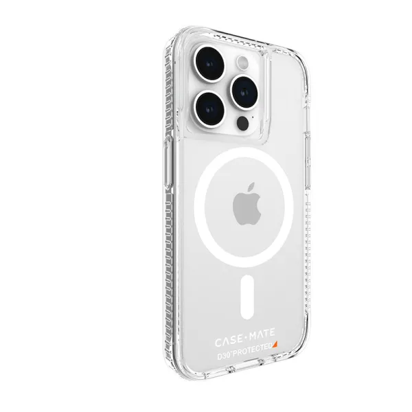 Case-Mate Ultra Tough plus D3O MagSafe - iPhone 15 Pro Case (Clear)
