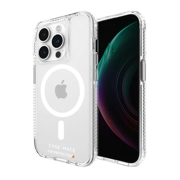 Case-Mate Ultra Tough plus D3O MagSafe - iPhone 15 Pro Case (Clear)