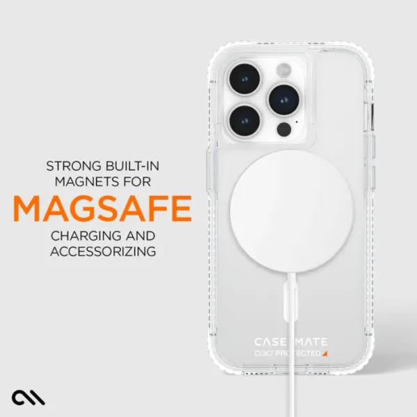 Case-Mate Ultra Tough plus D3O MagSafe - iPhone 15 Pro Case (Clear)