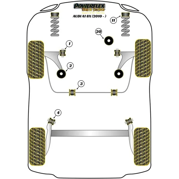Silentblock Powerflex PFF85-620 Mootoriraam