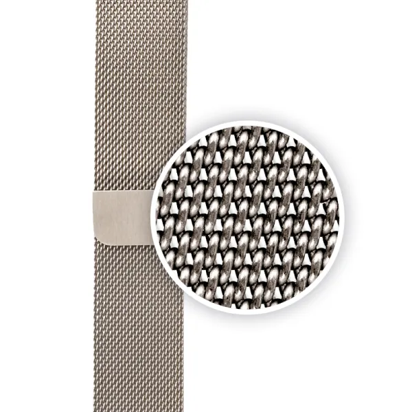 Crong Milano Steel – Stainless Steel Strap for Apple Watch 38/40/41/42 mm (Champagne)
