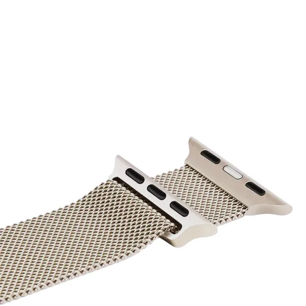Crong Milano Steel – Stainless Steel Strap for Apple Watch 38/40/41/42 mm (Champagne)