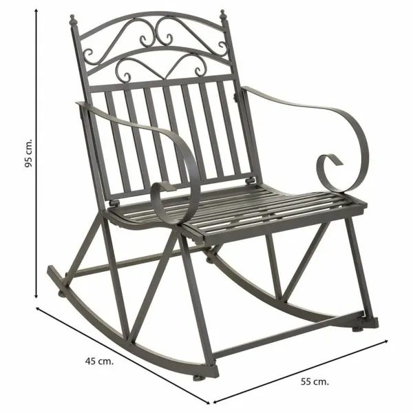 Кресло качалка Alexandra House Living Коричневый Железо 24 x 45 x 24 cm