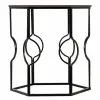 2 tabulu komplekts Alexandra House Living Melns Dzelzs Koks MDF 39 x 57 x 39 cm