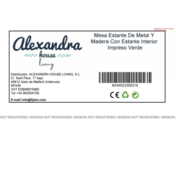 Вспомогательный стол Alexandra House Living Серый 33 x 33 x 46 cm