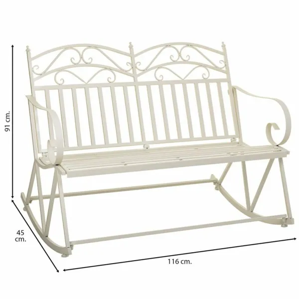 Sohva Alexandra House Living Valkoinen 20 x 48 x 20 cm Keinutuoli