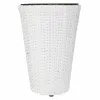 Planter Alexandra House Living White Iron Rattan Plastic 28 x 40 x 28 cm